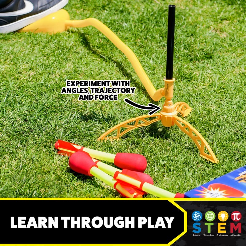 Stomp Rocket Ultra LED Rocket Launcher for Kids, 4 LED Foam Tipped Rockets - Fun Backyard & Outdoor Kids Toys Gifts for Boys & Girls - Toy Foam Blaster Set - Multi-Player Adjustable Launch Stand - Image 4